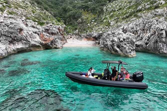 Vlore Speedboat Tour to Haxhi Ali Cave - St. Vasil beach time and the Vajana Beach Restaurant break